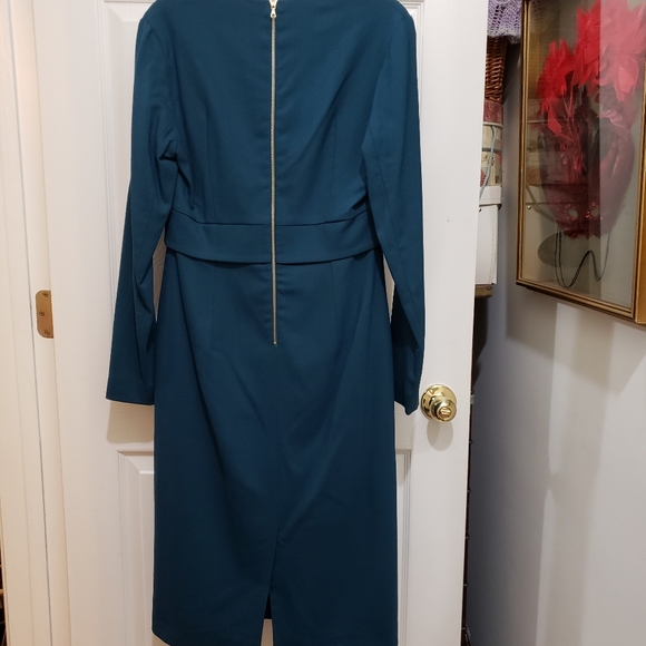 The Fold London Wool Crepe Sheath Dress Size UK 10 - Picture 5 of 12